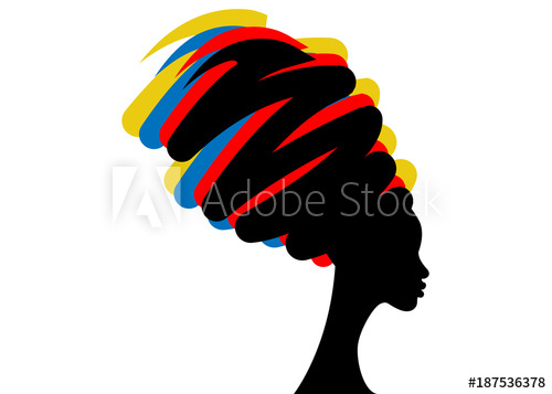 500x357 Portrait Beautiful African Woman In Traditional Turban, Black Afro