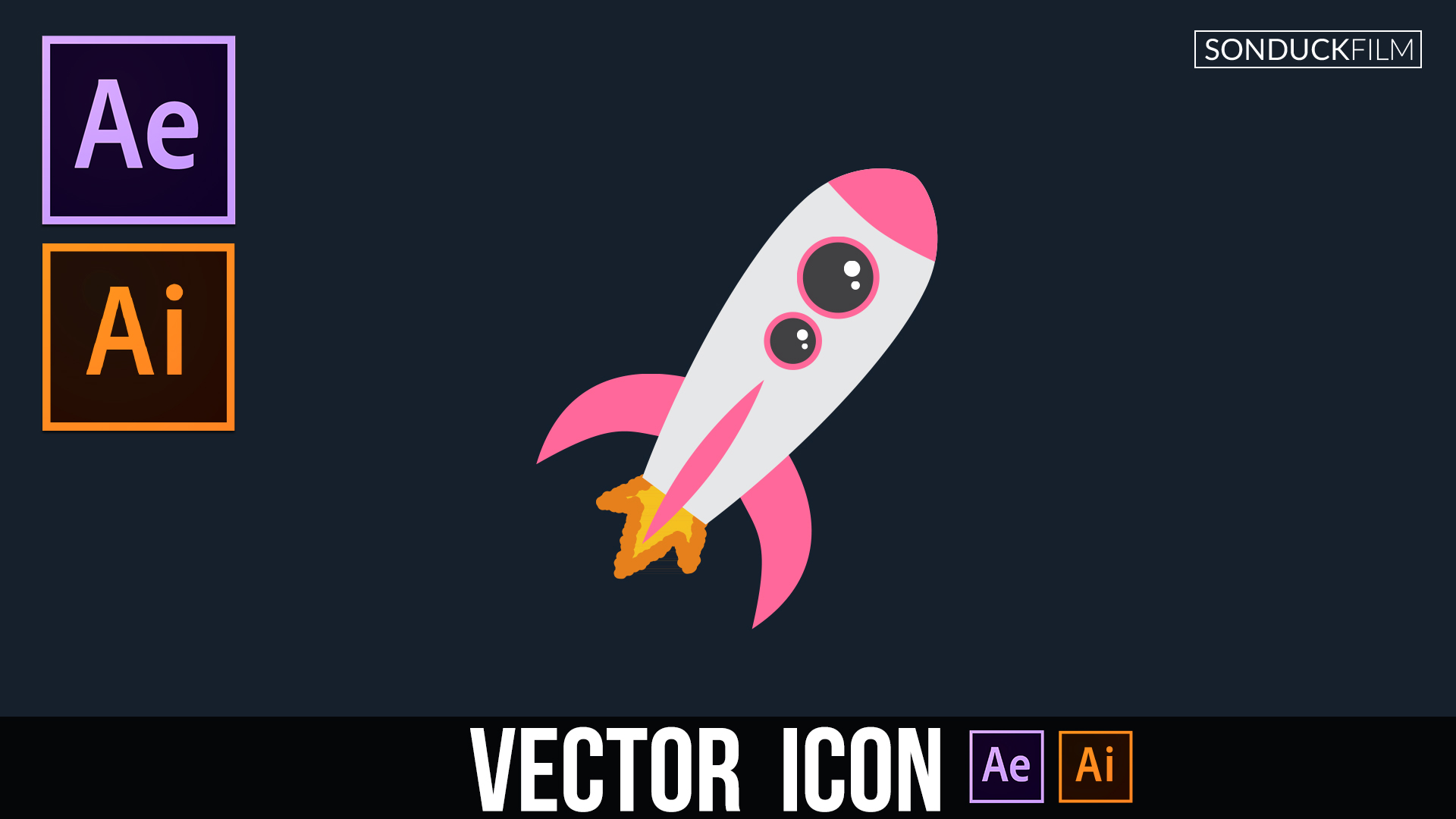 Illustrator To After Effects Vector Icon Animation Design 1920x1080 Illustrator To After Effects Vector Icon Animation Design