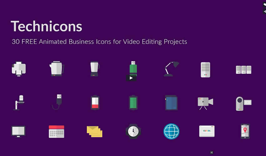 850x500 Free Animated Icon Packs For Adobe After Effects