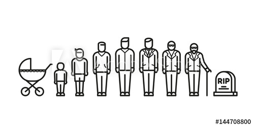 500x250 From Childhood Through Adult To Old Age, All Ages Vector Icons