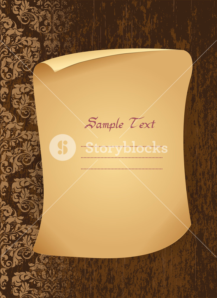 731x1000 Vintage Paper Vector Illustration Royalty Free Stock Image