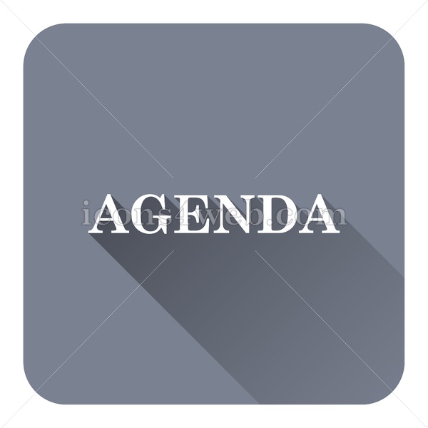 600x600 Agenda Flat Icon With Long Shadow Vector