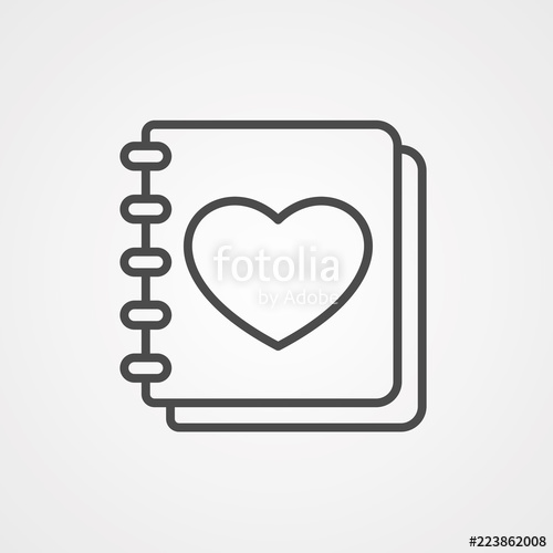 500x500 Agenda Vector Icon Sign Symbol Stock Image And Royalty Free