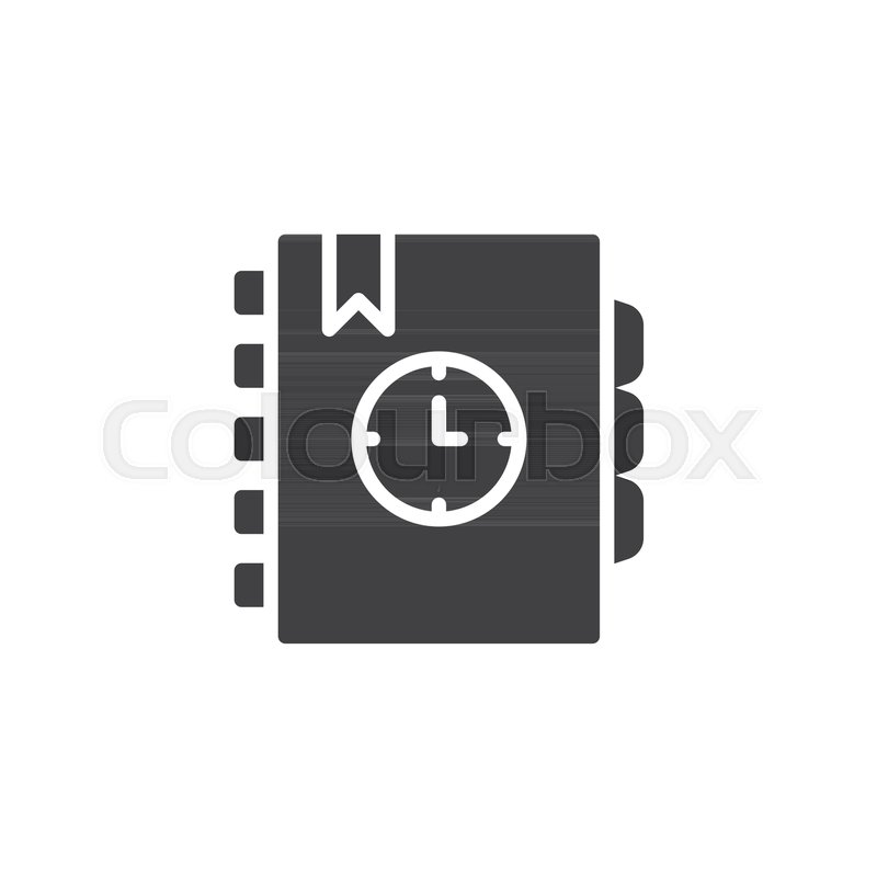 800x800 Agenda Vector Icon Filled Flat Sign Stock Vector Colourbox