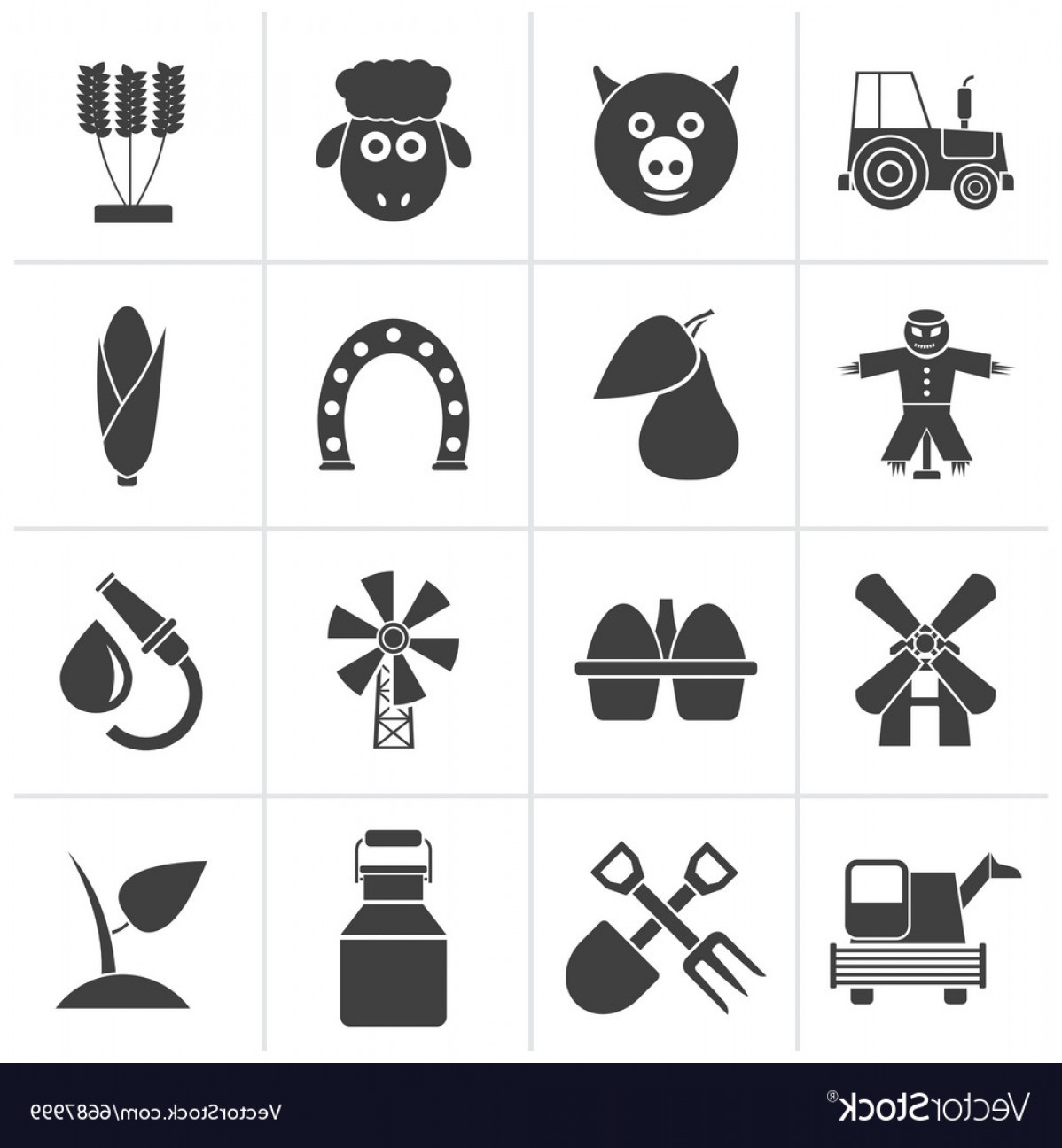 1198x1296 Black Agriculture And Farming Icons Vector Boozeworthy