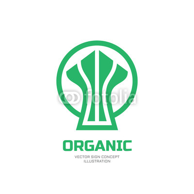 400x400 Sprouts And Leaves Vector Logo Concept Illustration Organic Logo