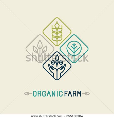 450x470 Vector Agriculture And Organic Farm Line Logo