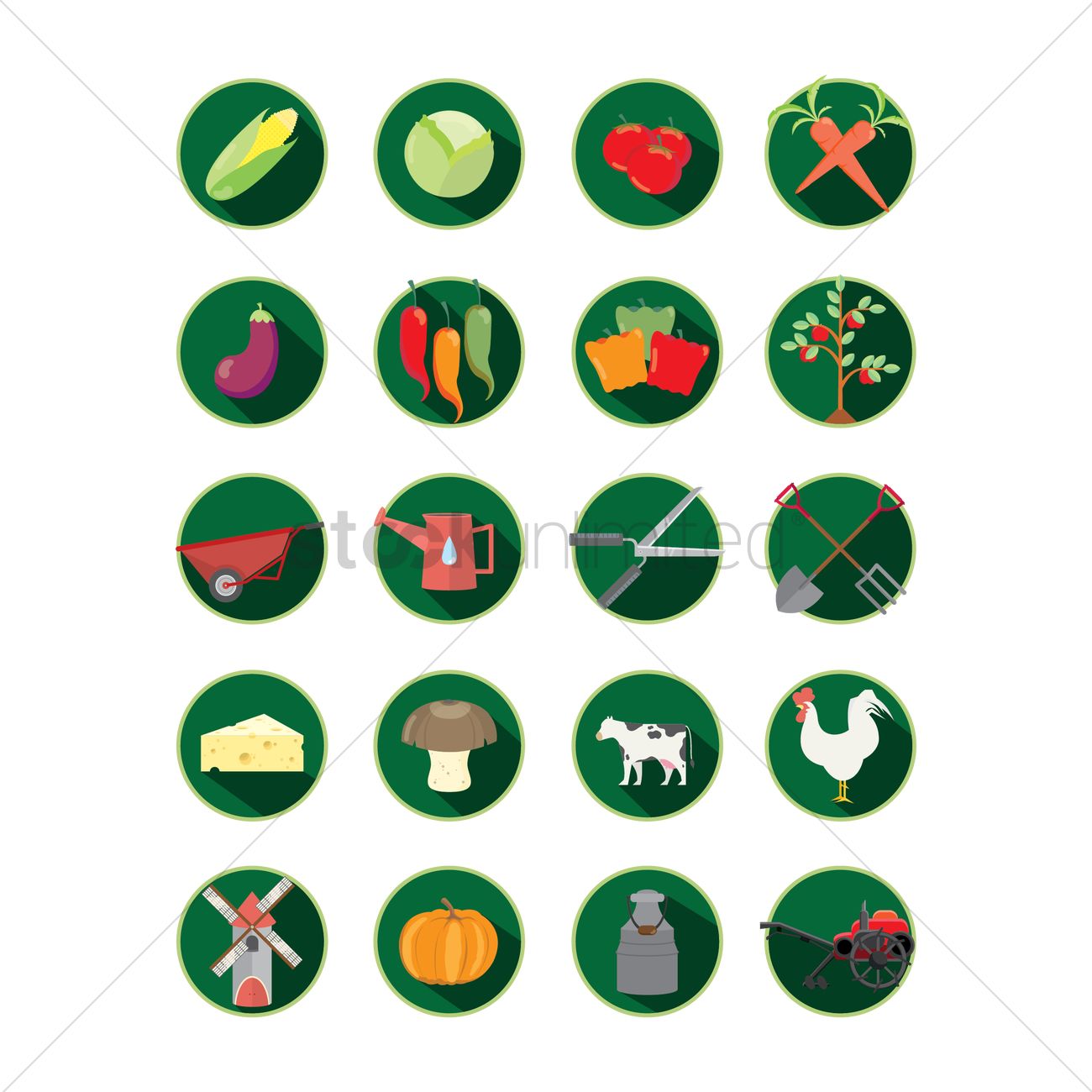 1300x1300 Collection Of Agriculture Vector Image