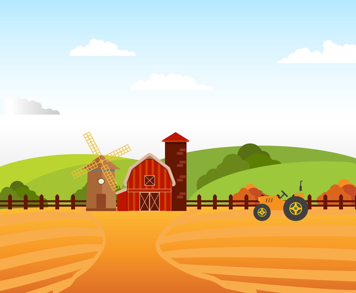 1136x936 Illustration Of Farm Field Agriculture Vector Art Graphics