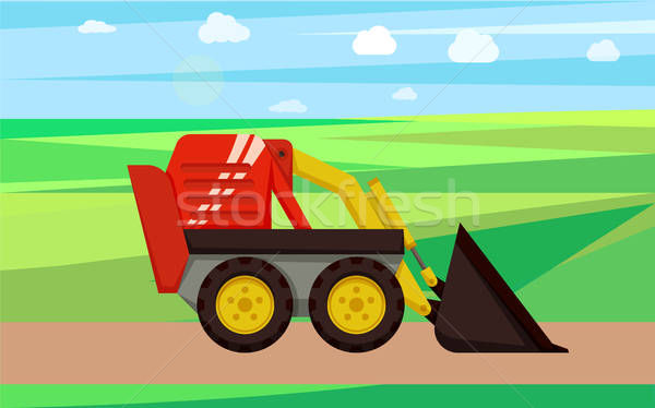 600x374 Loader Agriculture And Farming Vector Illustration Vector