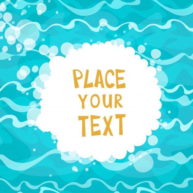 626x626 Fondo De Agua Cartoon Con Plantilla De Texto Vector Gratis Pop