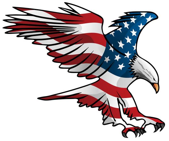 588x490 Vuelo Bandera Americana Vector