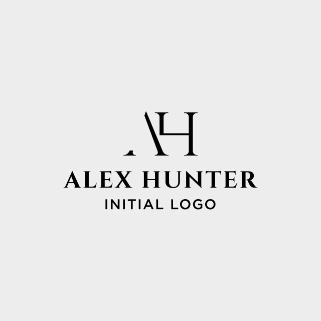 640x640 Initial Ah Logo Design Monogram Identity Vector Icon Template