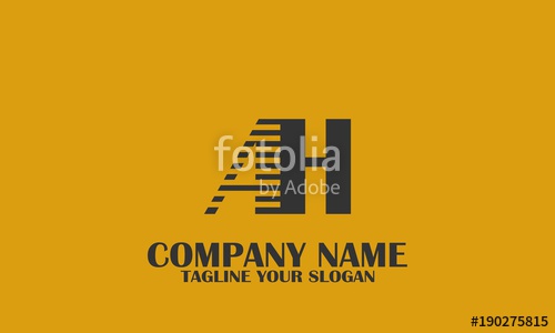 500x300 Ah, A H Letter Logo Vector Stock Image And Royalty Free Vector