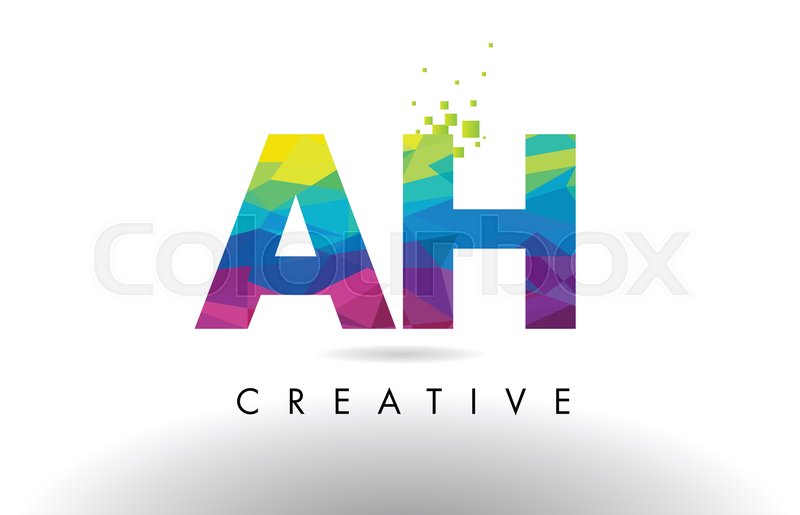 800x515 Ah A H Colorful Letter Design With Stock Vector Colourbox