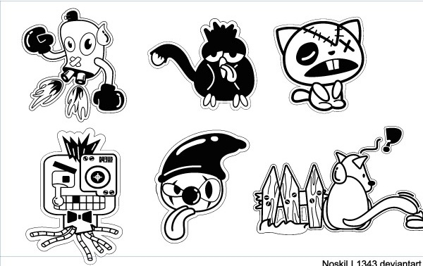 600x378 Sticker Art Character Icons Free Vector In Adobe Illustrator