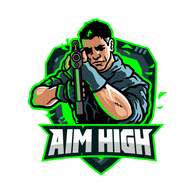 626x626 Aim High Esport Gaming Team Logo Vector Premium Download