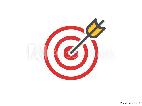 Red Aim Icon Target And Arrow Concept Perfect Hit Composition 500x375 Red Aim Icon Target And Arrow Concept Perfect Hit Composition