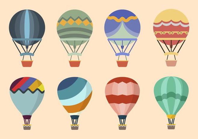 632x443 Flat Hot Air Balloon Vectors Free Vector Download Cannypic