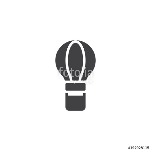 500x500 Hot Air Balloon Vector Icon Filled Flat Sign For Mobile Concept