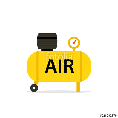 500x500 Air Compressor Icon Clipart Image Isolated On White Background