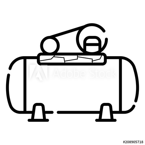 500x500 Air Compressor Line Icon