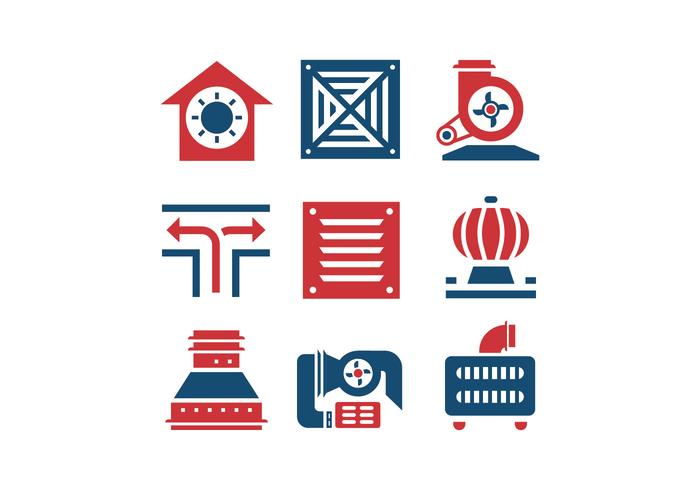 700x490 Air Conditioning And Air Compressor Vector Icons