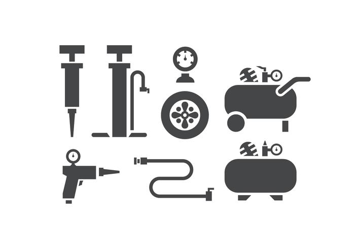 700x490 Air Pump And Compressor Icons