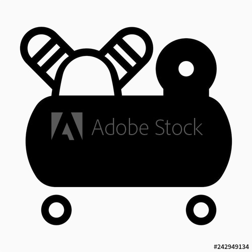500x500 Glyph Air Compressor Pixel Perfect Vector Icon