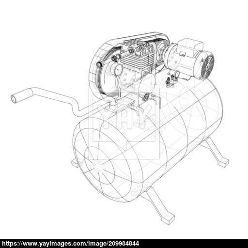512x512 Outline Air Compressor Vector Vector