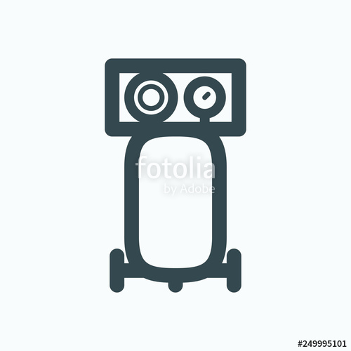 500x500 Vertical Air Compressor Vector Icon Stock Image And Royalty Free