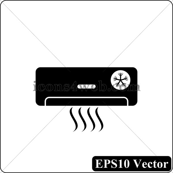 600x600 Air Conditioner Black Icon Vector