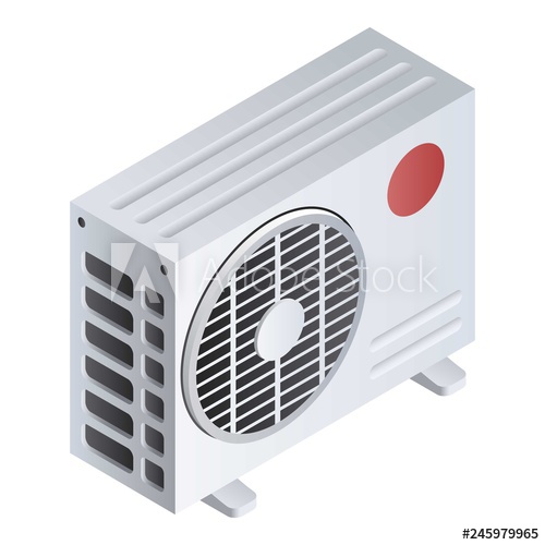 500x500 Split Air Conditioner Icon Isometric Of Split Air Conditioner