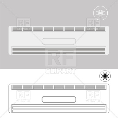 400x400 Wall Mounted Air Conditioner Vector Image Of Signs, Symbols, Maps