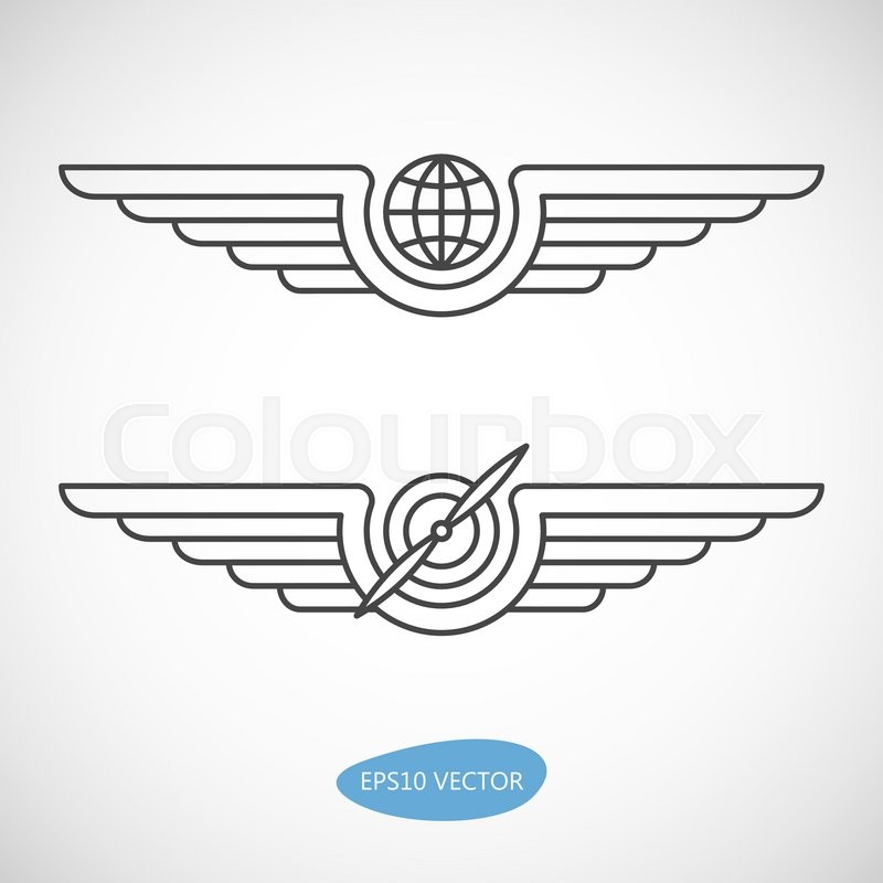 800x800 Aviation Emblems, Badges And Logo Stock Vector Colourbox