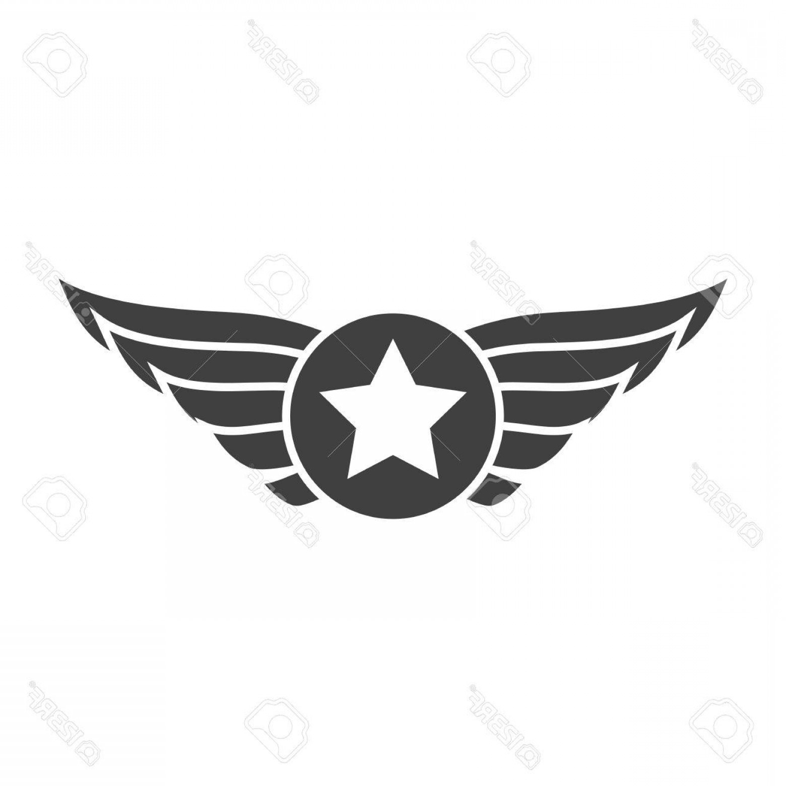 1560x1560 Photostock Vector Aviation Gray Emblem Badge Or Logo Military