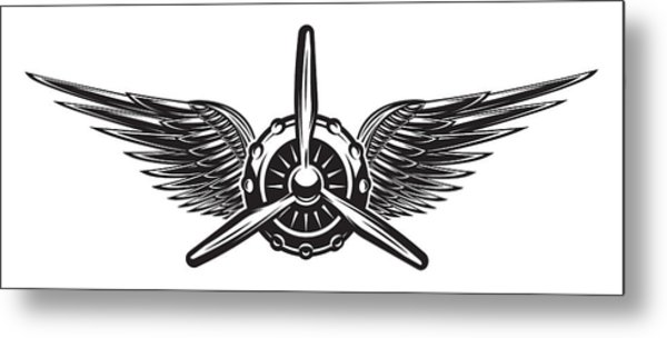 600x304 Monochrome Retro Banner With Propeller And Wings Vector