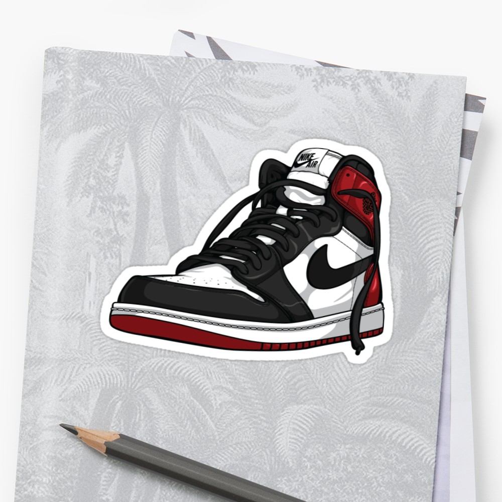 1000x1000 Air Jordan Black Toe Sticker