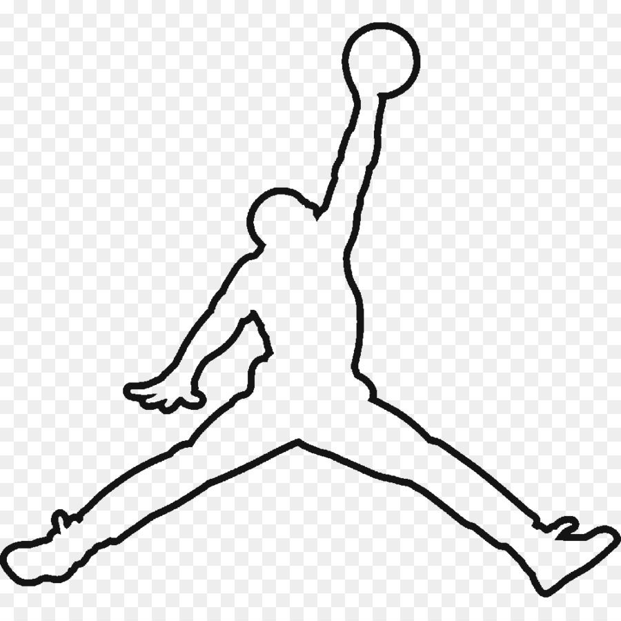 Michael Jordan Logo Outline SVG
