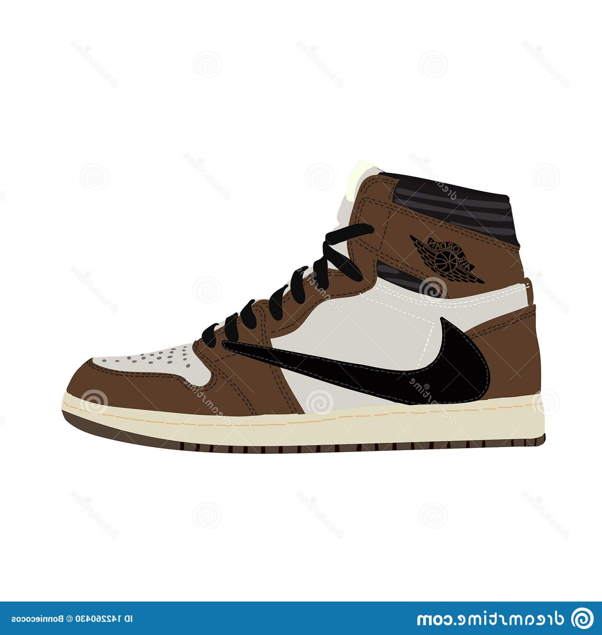 1920x2026 Nike Air Jordan Sneaker Trainer Flat Design Vector Illustration
