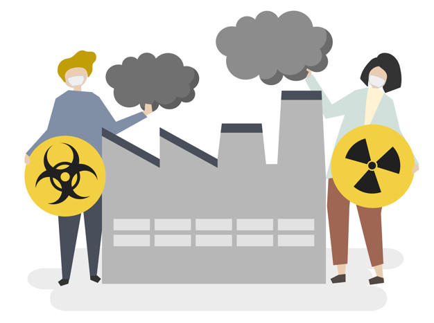 626x467 Big Factories And Air Pollution Vector Free Download