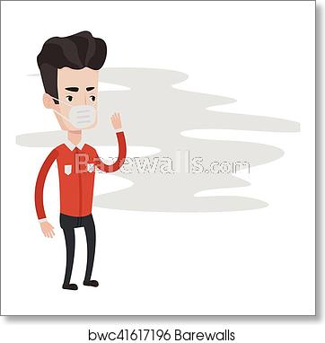 362x382 Toxic Air Pollution Vector Illustration, Art Print Barewalls