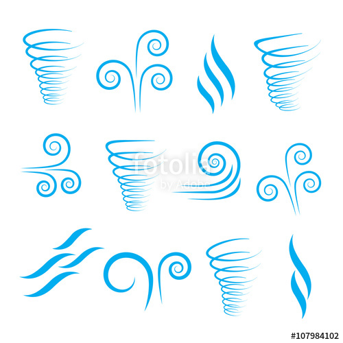 500x500 Illustration Vector Of Wind Icon Collection Stock Image