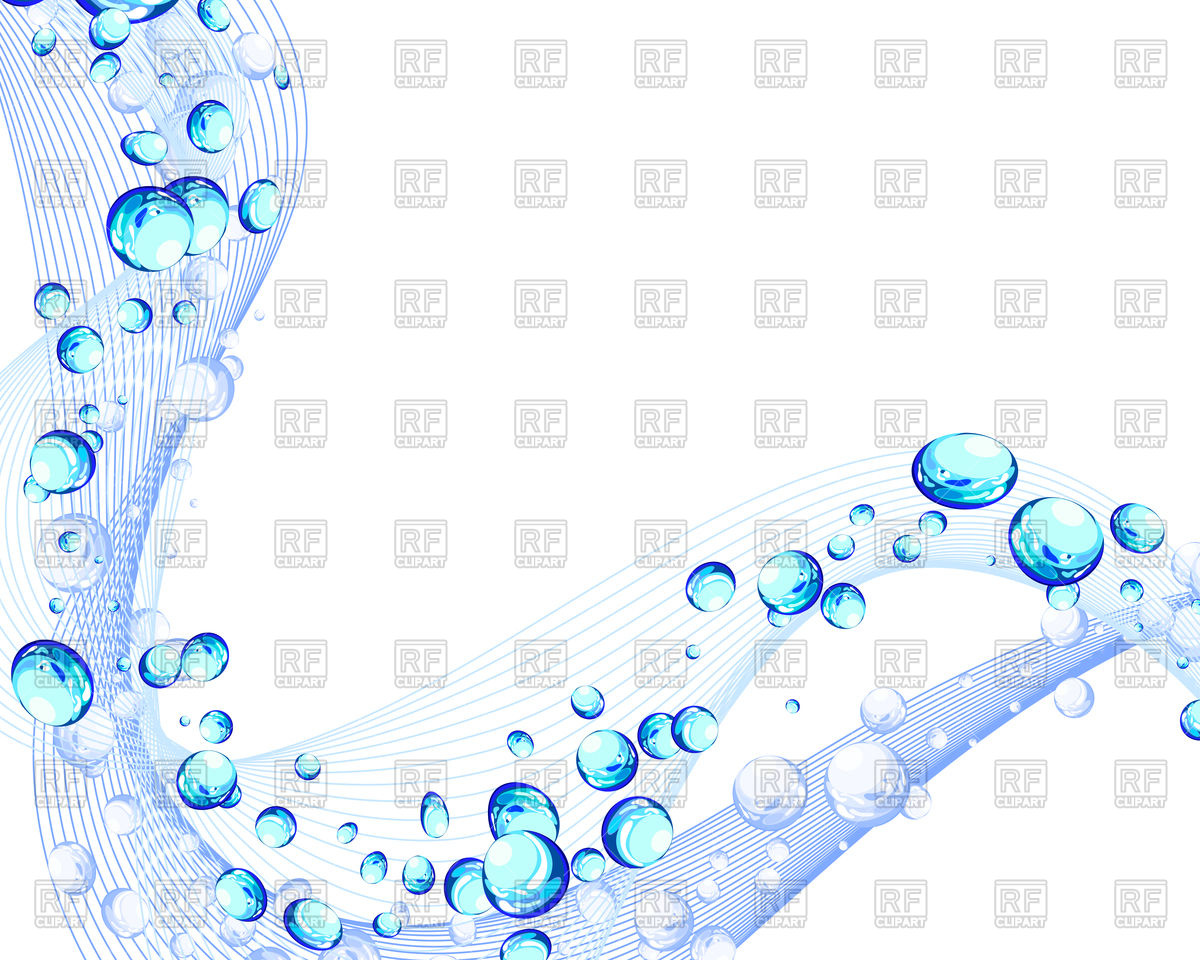 1200x960 Abstract Wavy Background With Bubbles Of Air Vector Image