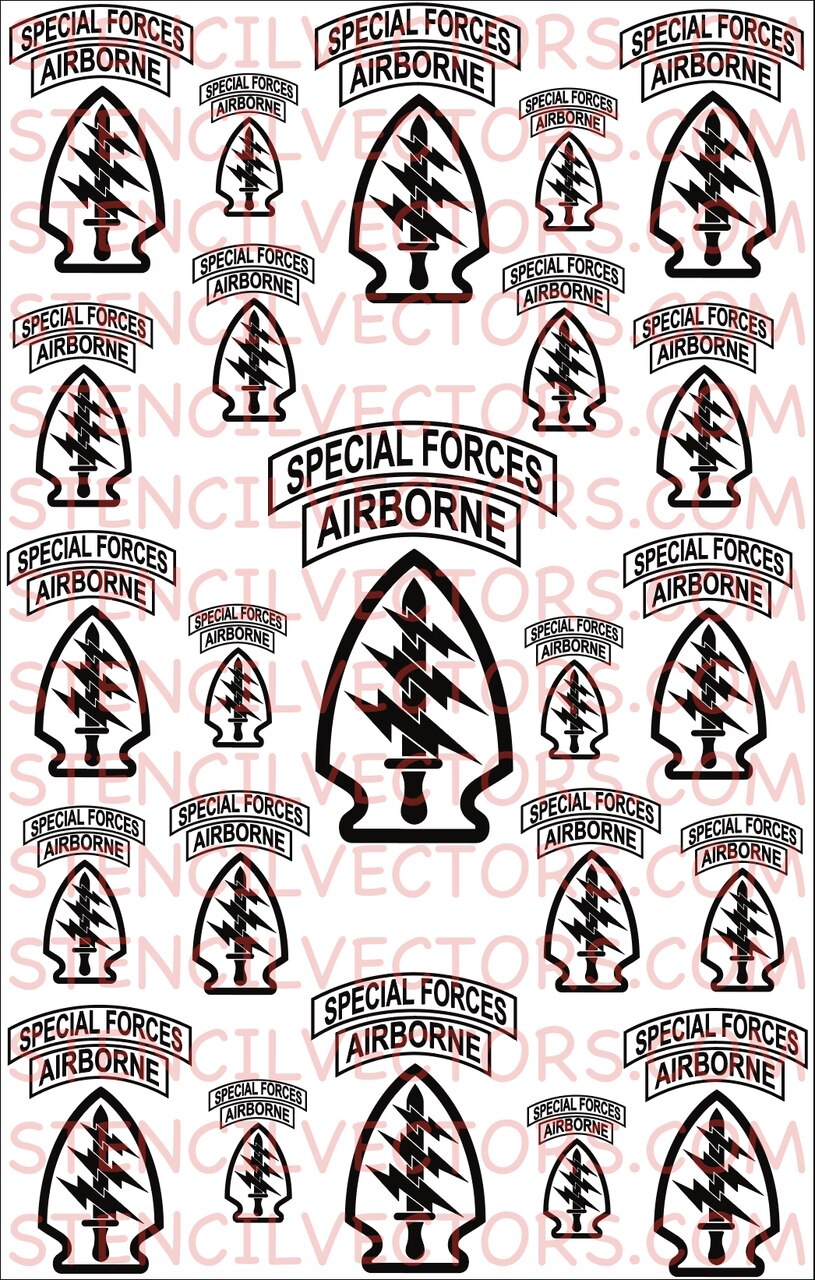 Airborne Logo Stencil Vector Pack 815x1280 Airborne Logo Stencil Vector Pack