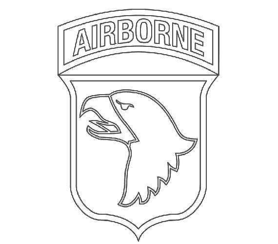 Us Army Airborne Division Patch Vector Files, Dxf 570x500 Us Army Airborne Division Patch Vector Files, Dxf