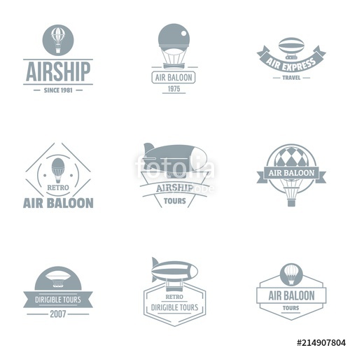 500x500 Airborne Logo Set Simple Set Of Airborne Vector Logo For Web