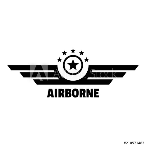500x500 Airborne Logo Simple Illustration Of Airborne Vector Logo For Web