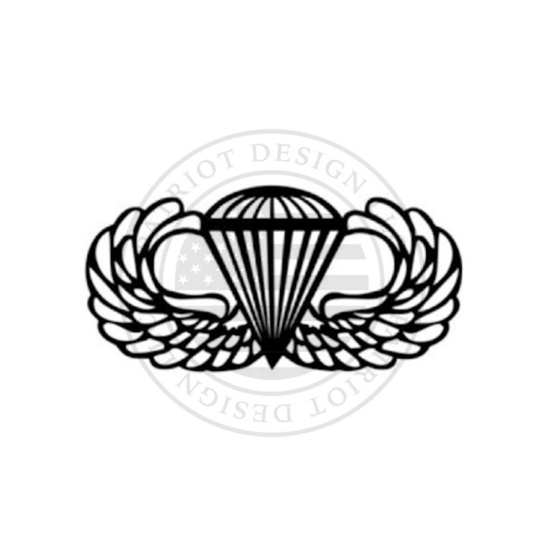 794x794 Airborne Army Airborne Parachutist Badge Black Etsy