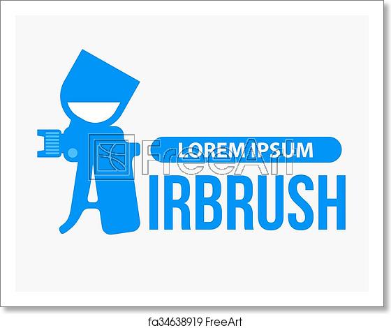 560x470 Free Art Print Of Airbrush Or Spray Gun Vector Freeart